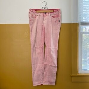 Silver Jeans, Pink Suki Skinny Jeans